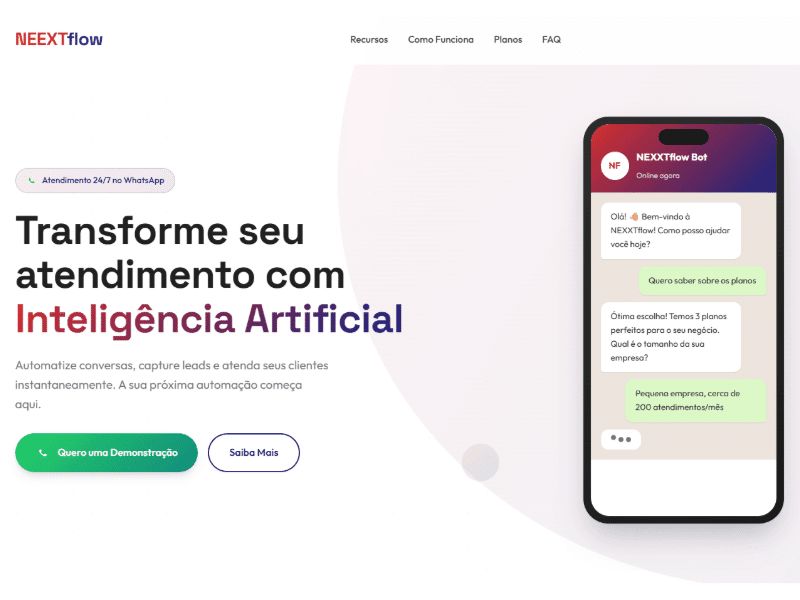 Site de automação com IA